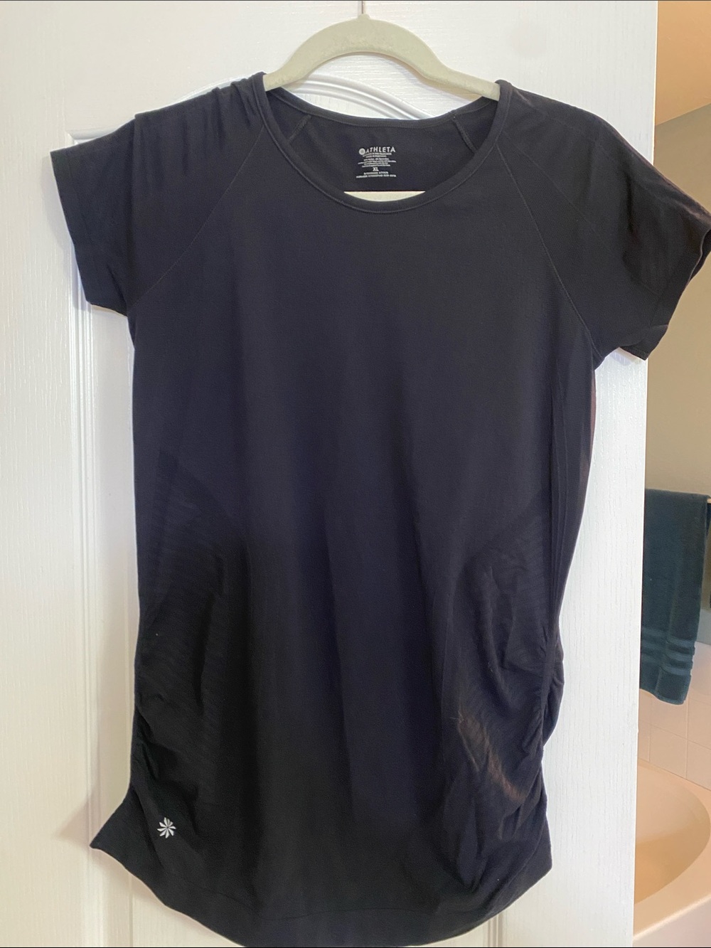 Athleta Black Short Sleeve Crewneck Tee